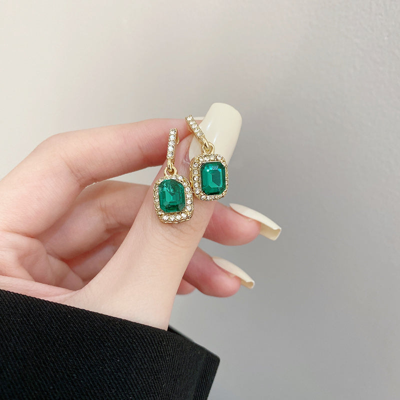 ✨ Pendientes cristal verde esmeralda ✨